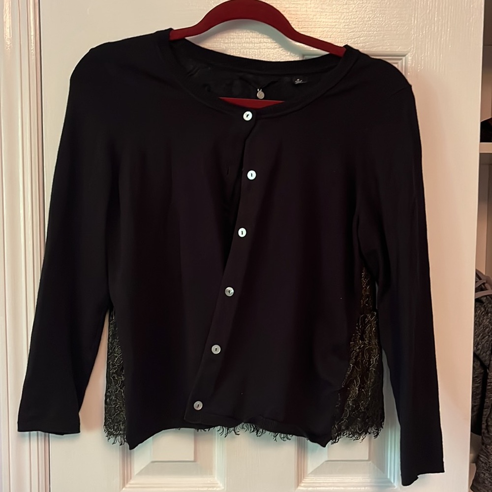 Lace gold and black sweater size medium